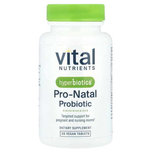 Vital Nutrients, Hyperbiotics®, натальный пробиотик, 30 веганских таблеток