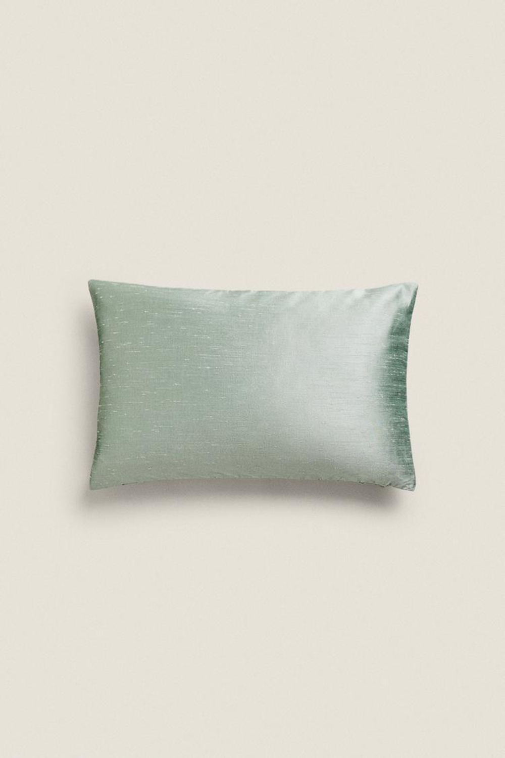 ZARA HOME ОДНОТОННЫЙ ЧЕХОЛ ДЛЯ ДЕКОРАТИВНОЙ ПОДУШКИ, СВЕТЛО-ЗЕЛЕНЫЙ