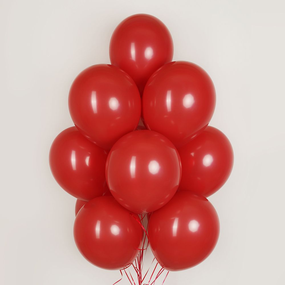 Шар (12''/30 см) Королевский красный (016), пастель, 12 шт.