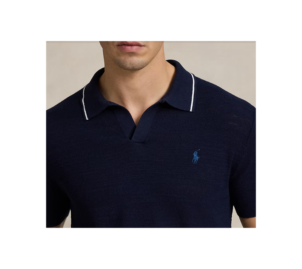 Фактурная рубашка из хлопка и льна Polo Ralph Lauren