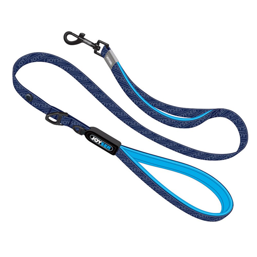 Поводок для собак JOYSER Walk Base Leash L/1200*20*3 синий с голубым