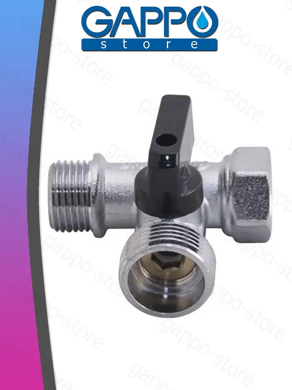 Кран шаровый Gappo проходной 1/2" х 3/4"