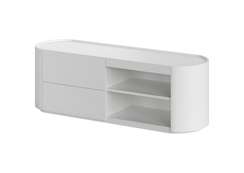Тумба Lagom под ТВ 2 ящика 2 полки ширина 140 см (белый)