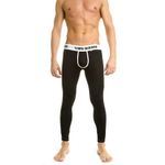 Мужские легинсы черные с серой вставкой Van Baam 39289