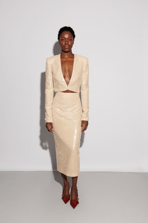 Юбка миди из пайеток