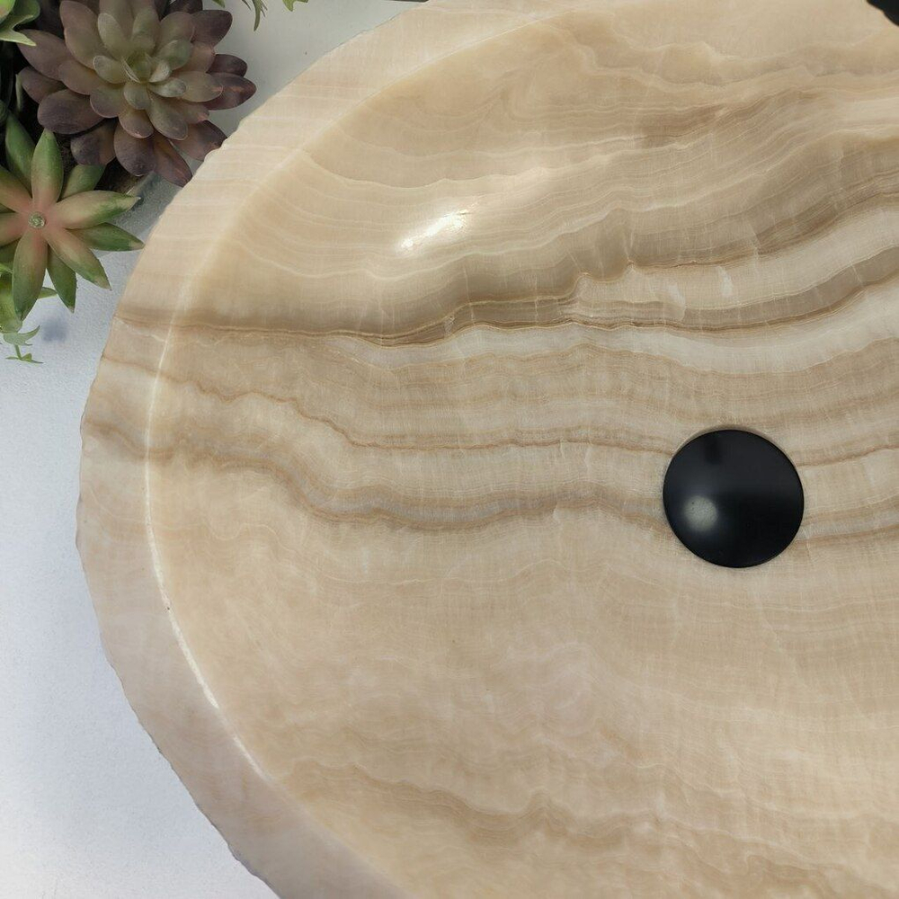 Каменная раковина из оникса Erozy White EO-04255 (53*42*15) 0213 из натурального камня