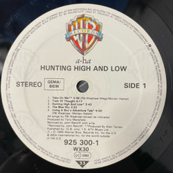 Винтажная виниловая пластинка LP A ha Hunting High And Low (Германия 1985) Take On Me