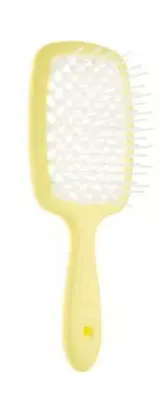 Расческа для волос JANEKE SuperBrush The Original Small  мини жёлтая с белым