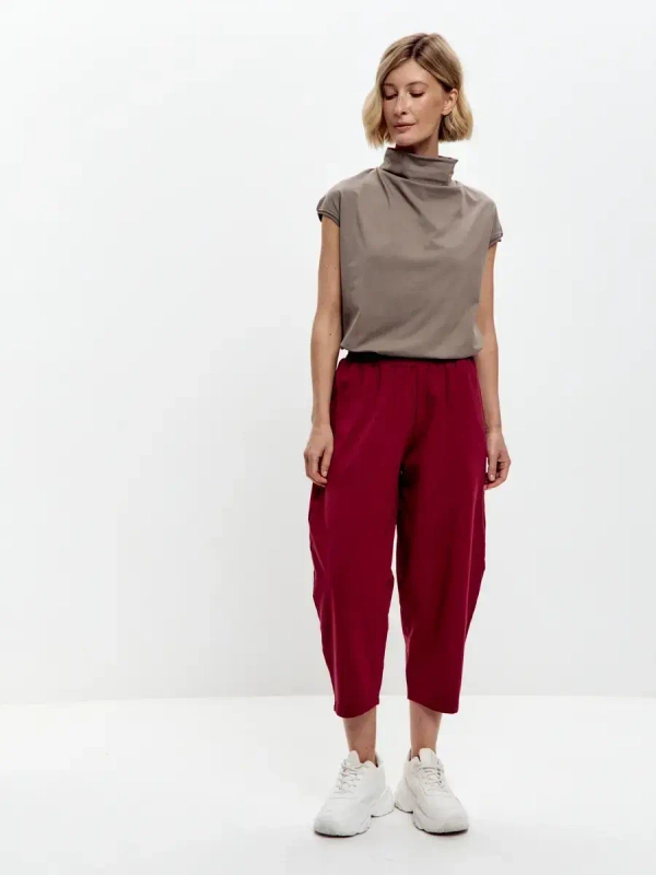 Штаны бананы оверсайз винный