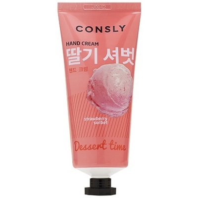 Крем для рук Dessert Time с ароматом клубничного сорбета, 100мл, Consly