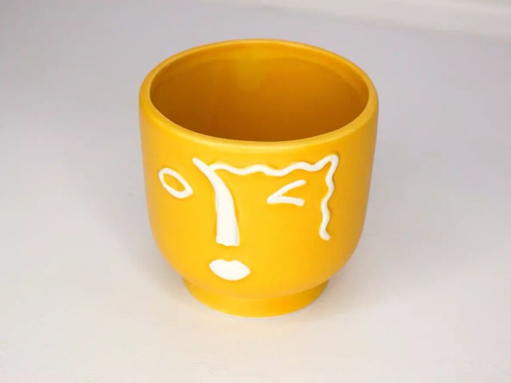 Кашпо (11*11*11см)   цв.желтый GK-64691