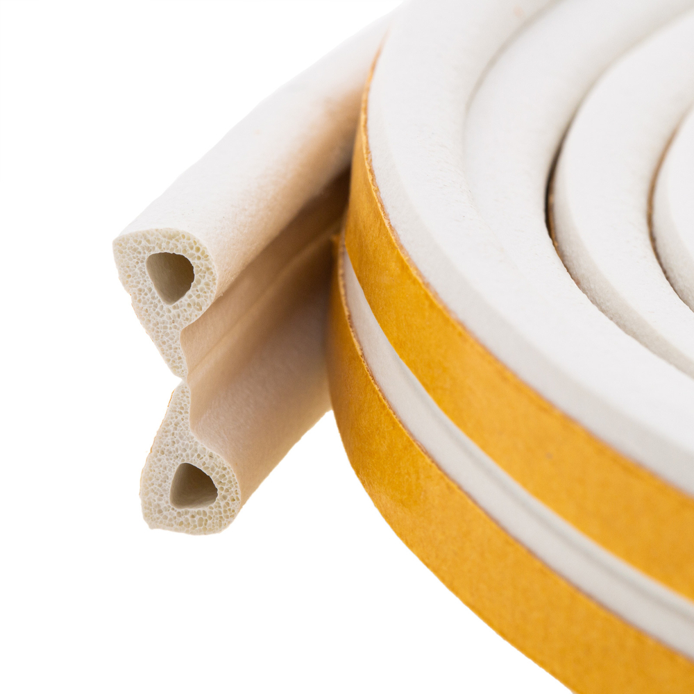 Уплотнитель резиновый, 6 м, профиль "P", белый Сибртех 88913