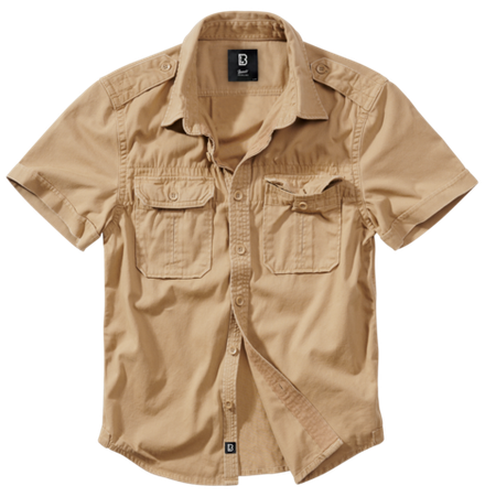 Brandit VINTAGE SHIRT SHORT SLEEVE camel