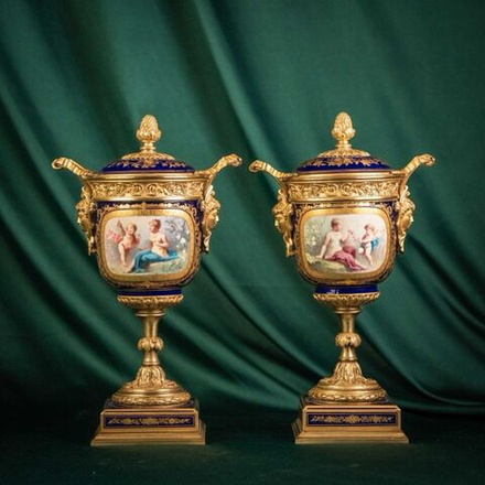 Винтаж: Парные Вазы/Кубки. Фарфоровая мануфактура Севр