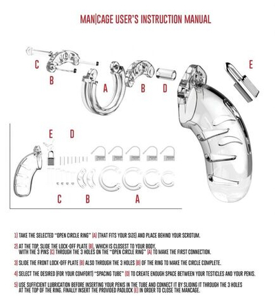 Прозрачный мужской пояс верности Cock Cage Model 06 Chastity (Цвет: прозрачный)