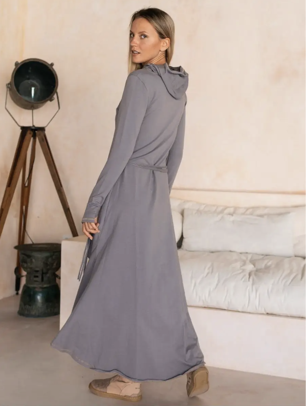 Платье Chintamani с длинным рукавом лиловое