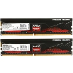 Оперативная память 16GB Kit (2x8GB) DDR4 3200MHz AMD Radeon R9 Gamer Series Black HeatShield CL16, PC4-25600, 1.35V с радиатором R9S416G3206U2K