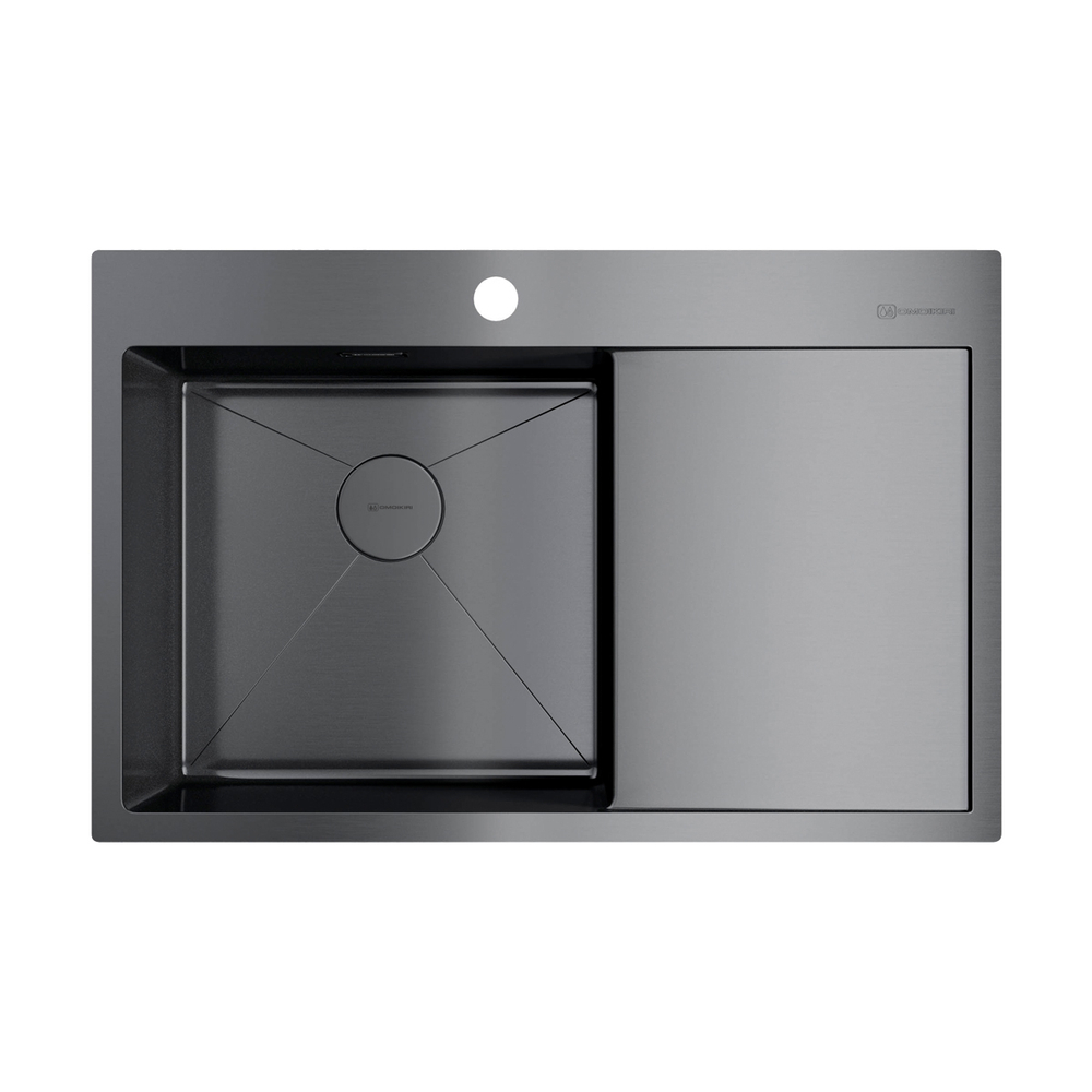 Мойка Omoikiri Akisame 78-GM-L | Вороненая сталь