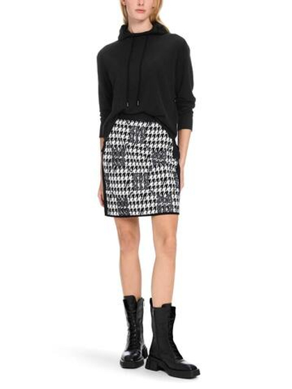 Marc Cain Свитшот с капюшоном из смеси шерсти и вискозы