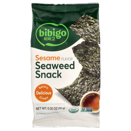 Bibigo, Seaweed Snack, кунжут, 10 г (0,35 унции)