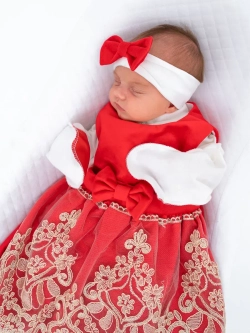 Комплект на выписку новорождённому с переноской зимний