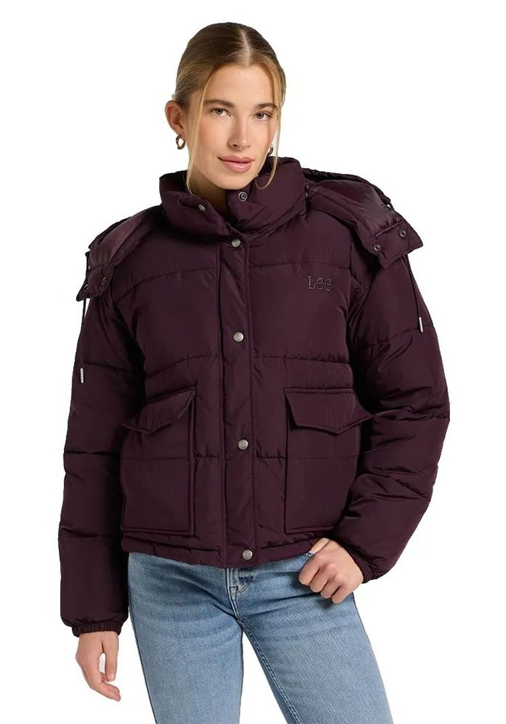 Куртка SHORT PUFFER WITH HOOD 112372631
