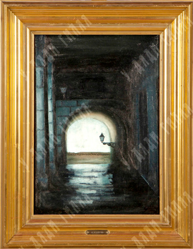 Вакеро Дж. (G. Vaquero) Выход в свет (Арка с с фонарем). Масло. XX в.