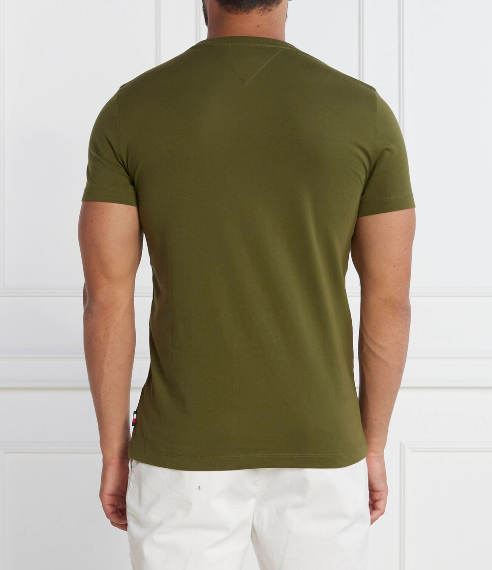 Футболка SMALL CHEST STRIPE MONOTYPE TEE Tommy Hilfiger - хаки(MW0MW32595)