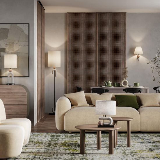 5410/1T MODERN ODL_EX23 167 черный матов./бежевый металл/полирезин/ткань Настольная лампа E27 1*60W BAGEL