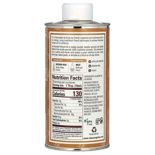 La Tourangelle, Масло из обжаренного миндаля, 500 мл