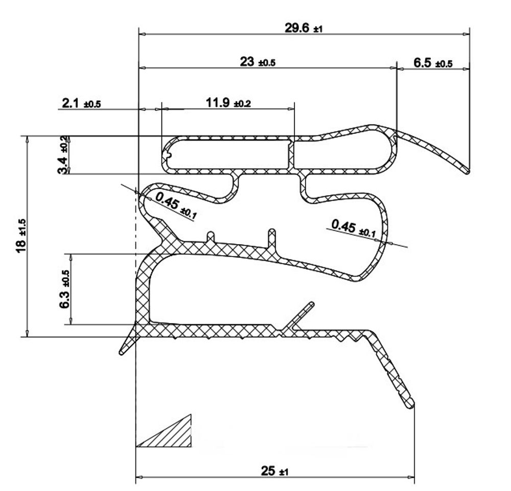 Уплотнитель для холодильника Liebherr CU 3311 Index 20D/001 м.к. 745*525 мм (022 АНАЛОГ)