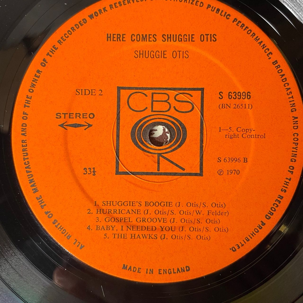 Винтажная виниловая пластинка LP Shuggie Otis, Here Comes Shuggie Otis (Англия 1970)