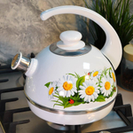 Чайник 3,5л со свистком, консульная ручка, белый "Марианна"