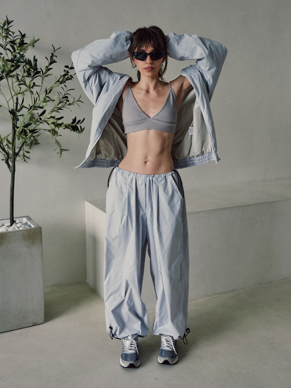 Топ One Two Hailey Drizzle серый