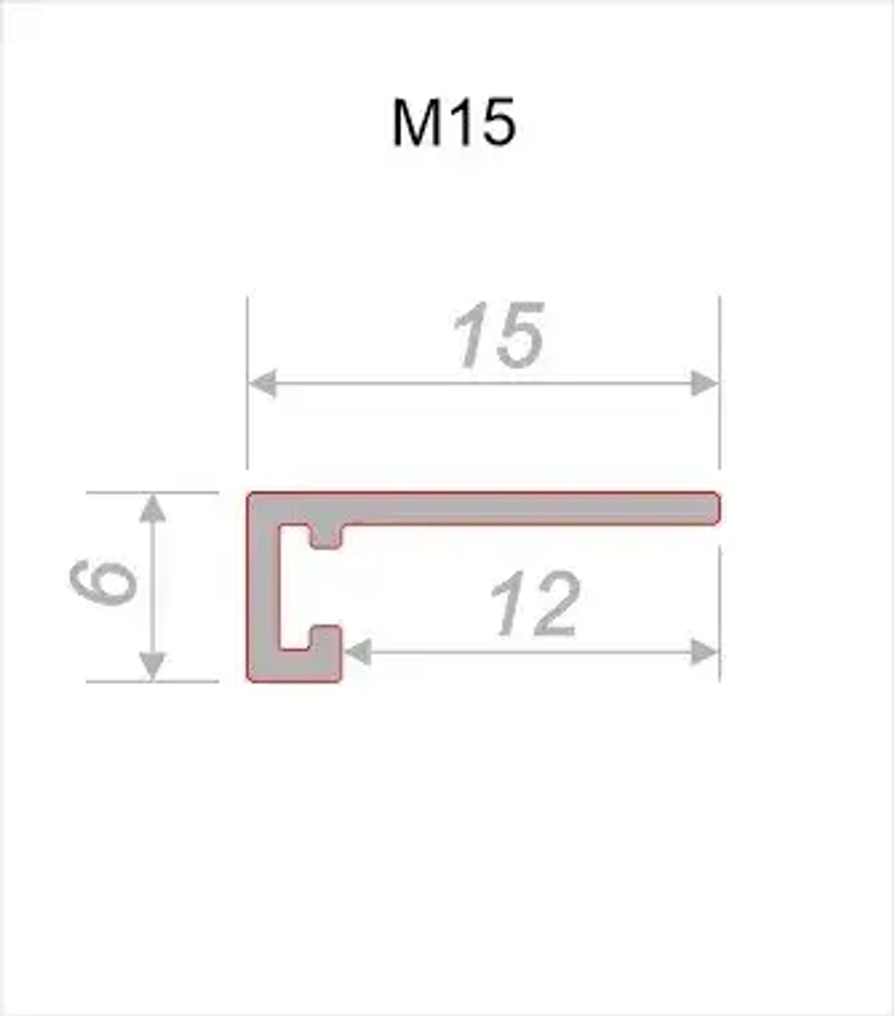 Микроплинтус M15A 2м анодированный бронзовый браш