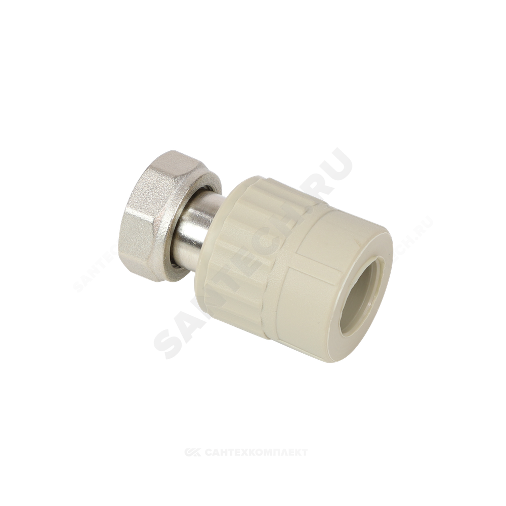 Муфта PP-R комбинированная серая Дн 25х3/4" с накидной гайкой VALFEX 10139025Г