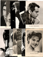 №110 Открытки Артисты и актёры СССР 1960–1970-е г. 25 штук. Чёрно-белые, чистые, без повторов