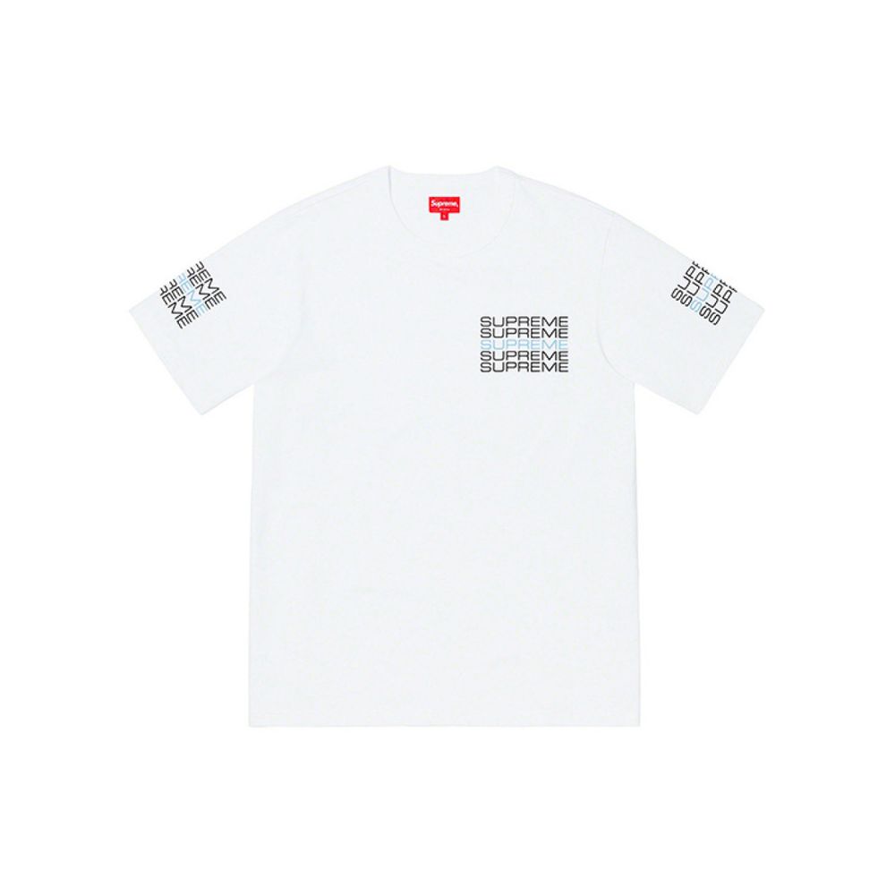 Supreme SS19 Stack Logo Tee White Logo T