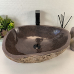 Каменная раковина из речного камня RS-05388 (55*44*15) 0857 из натурального камня