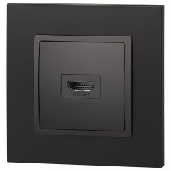 Розетка ЭРА Elegance 14-3114-05 HDMI IP20 антрацит | Эра Elegance