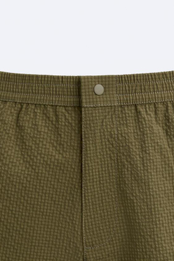 ZARA ПЛАВКИ ТЕКСТУРИРОВАННЫЕ, ЦВЕТ ХАКИ