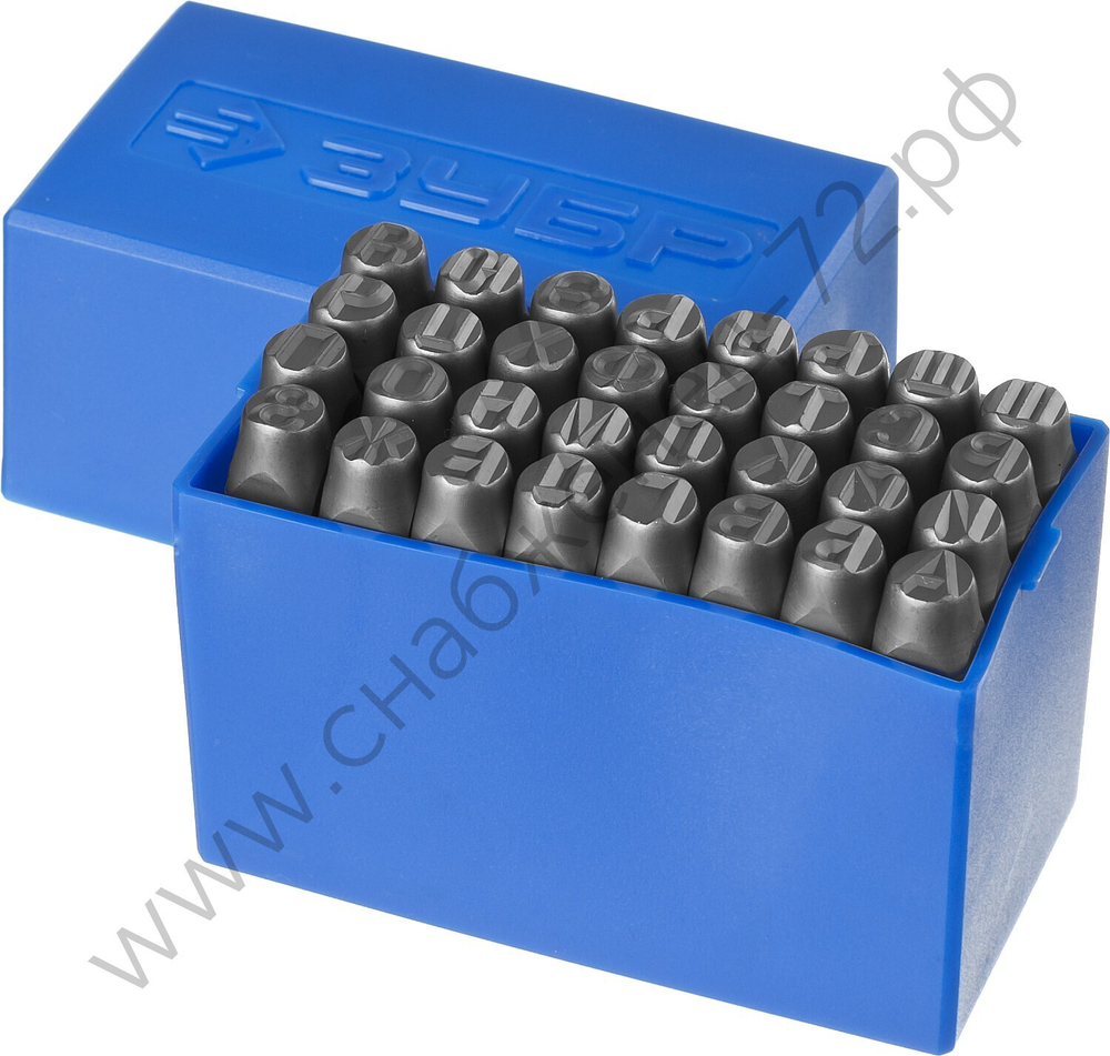 ЗУБР 8 мм, кириллица, Штамповочные буквенные клейма, Профессионал (21503-08)