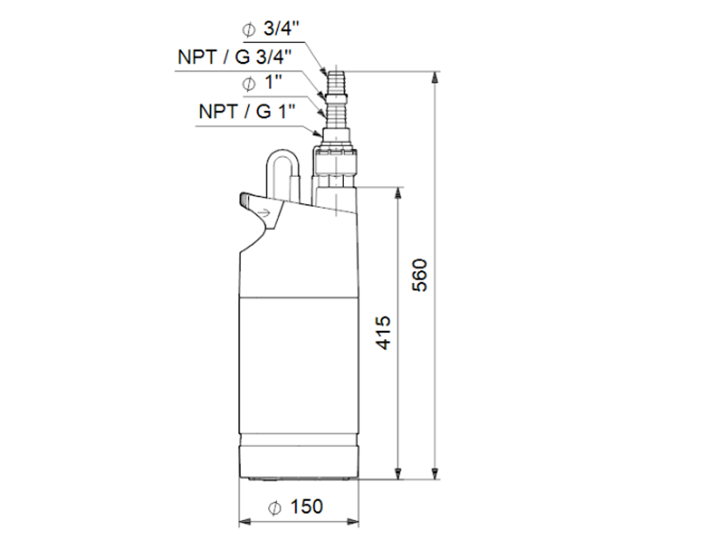 Колодезный насос Grundfos SB 3-45 M