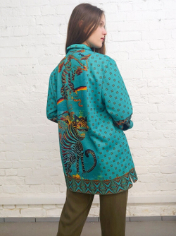 Трикотажный жакет "Богема", по мотивам традиционного вьетнамского лубка