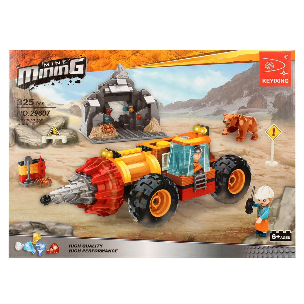 Конструктор блочный Аусини Добыча полезных ископаемых 325дет., коробка 29607