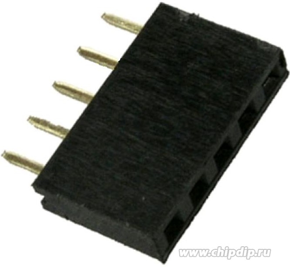 Гнездо на плату 2.54мм 1х5 pin