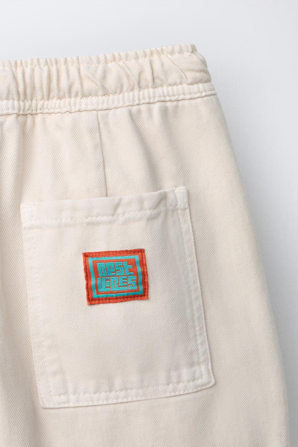 ZARA БРЮКИ BALLOON С ДЕКОРАТИВНЫМИ ШВАМИ, ЭКРЮ