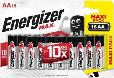 Батарейки Energizer MAX LR6/AA 16BL 7638900410785