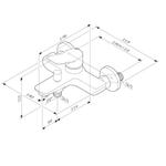 Смеситель для ванны и душа AM.PM X-Joy F85A10000 Хром