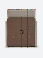 Кресло-кровать "Миник" с подлокотниками Dream Beige, купон Хаски